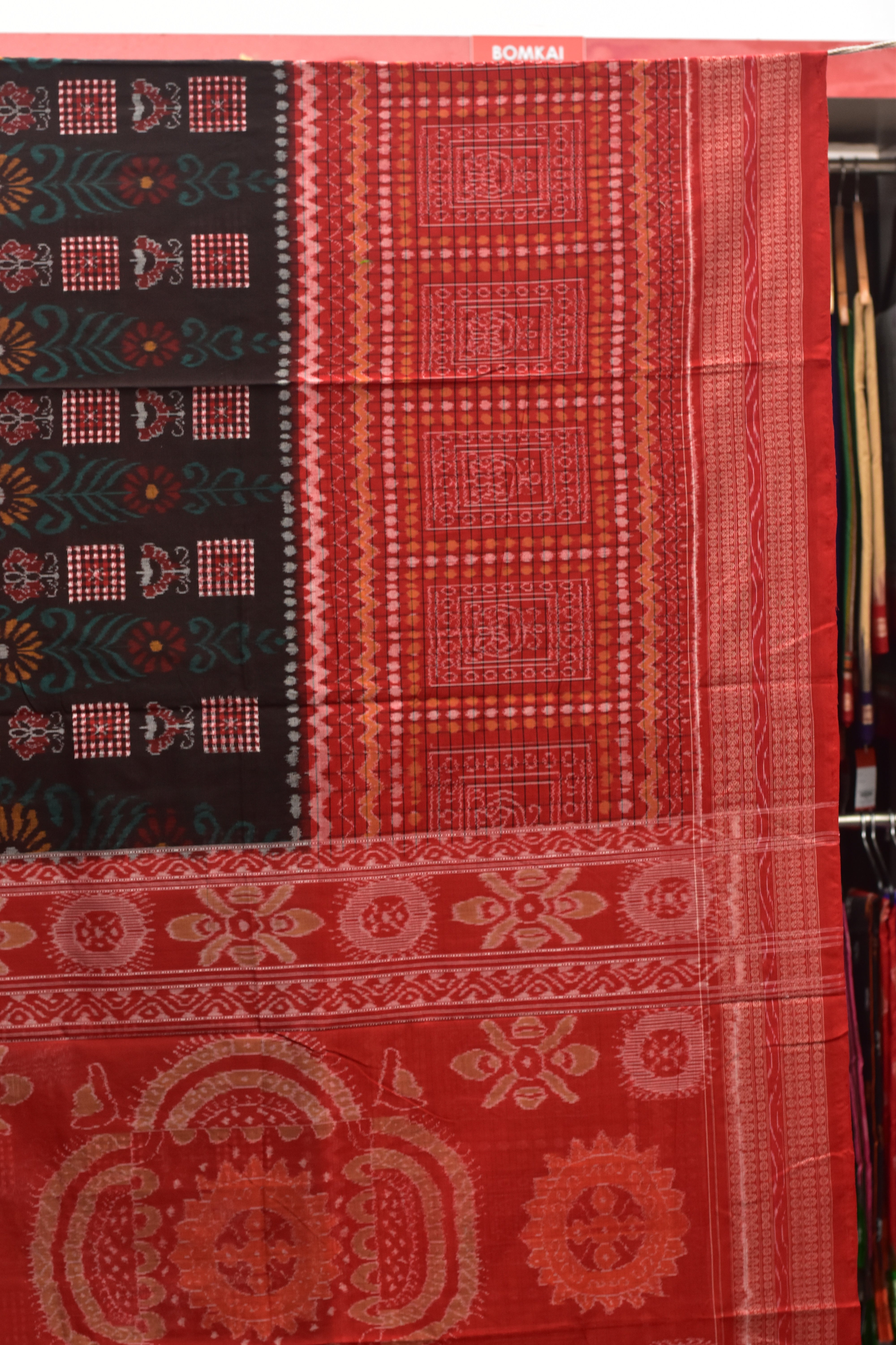 Half Half Bandha Pasapali Cotton Saree