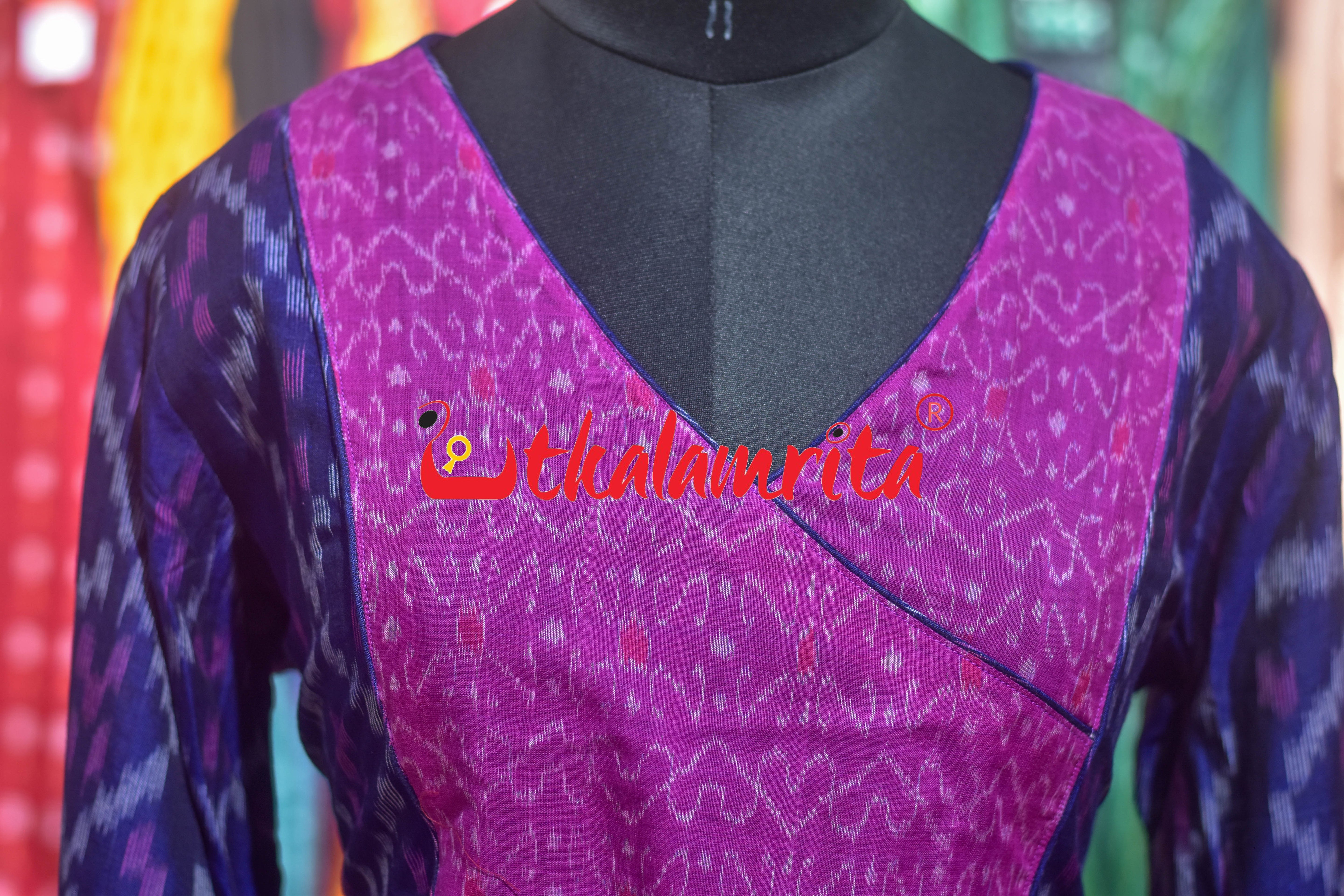 Navy Blue Kothi Pasapali S Bandha (Ladies' Kurti)