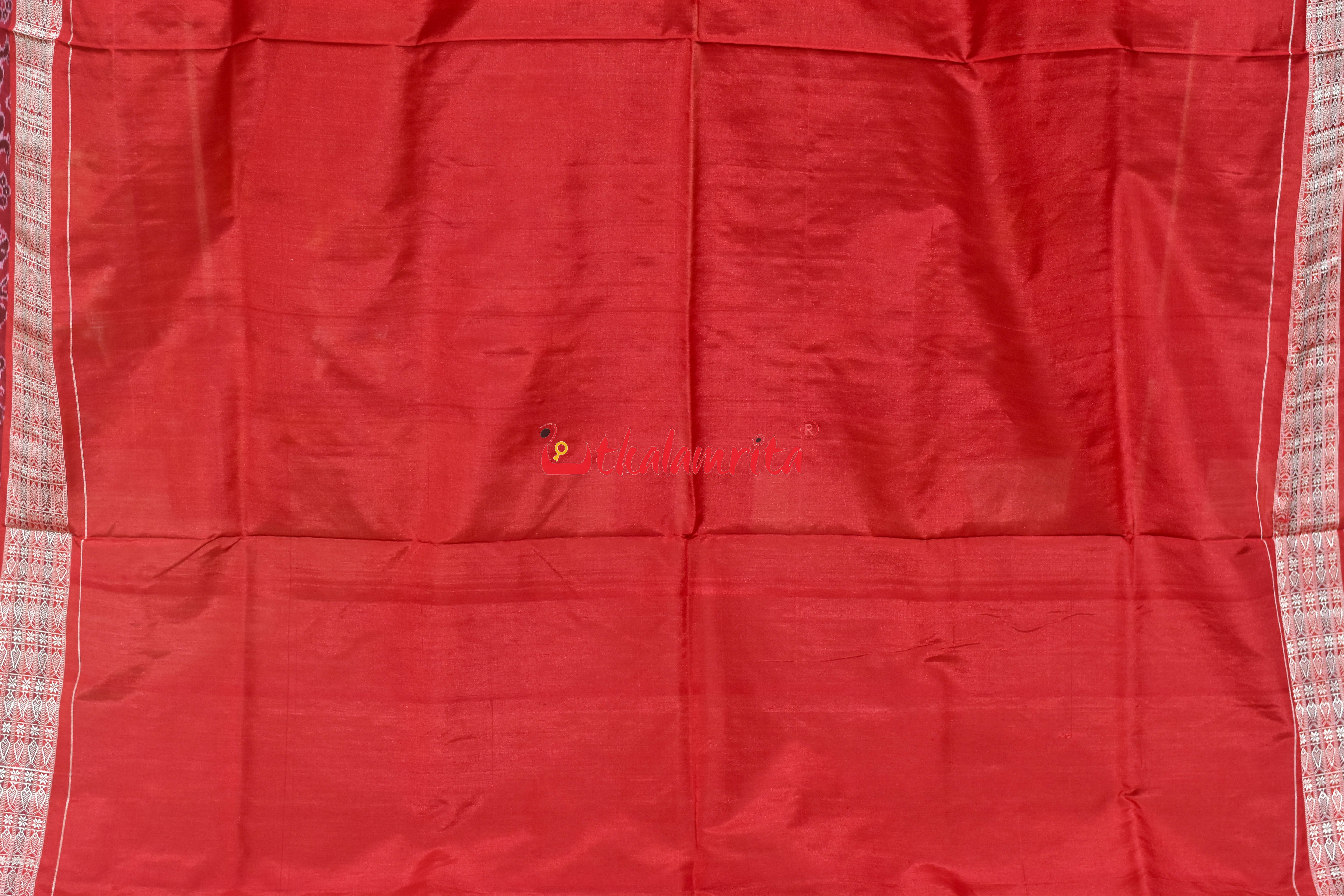 Brown Peach Optical Illusions Sambalpuri Cotton Saree