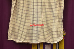 Kotpad Blue White Small Checks (Half Shirt)