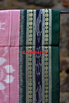 Baby Pink Tribal Khandua Cotton Saree with Bp