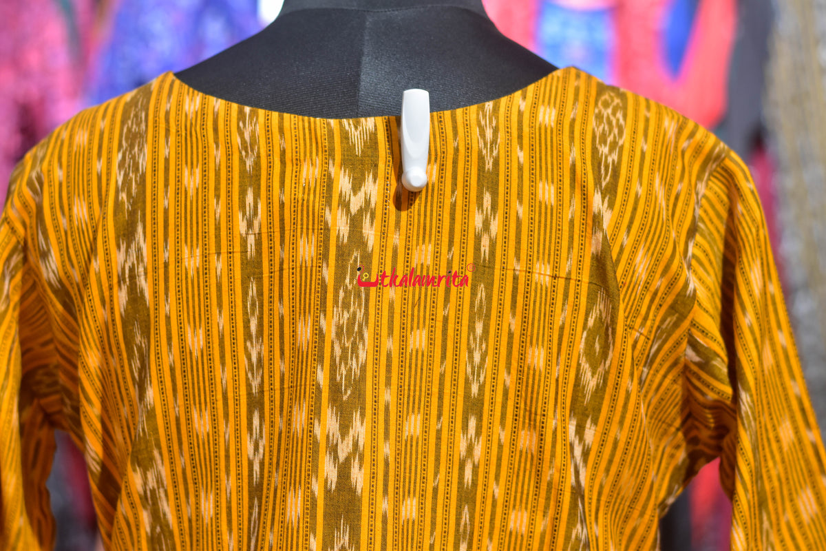 Mustard Hues Black Gacha Design (Ladies' Kurti)