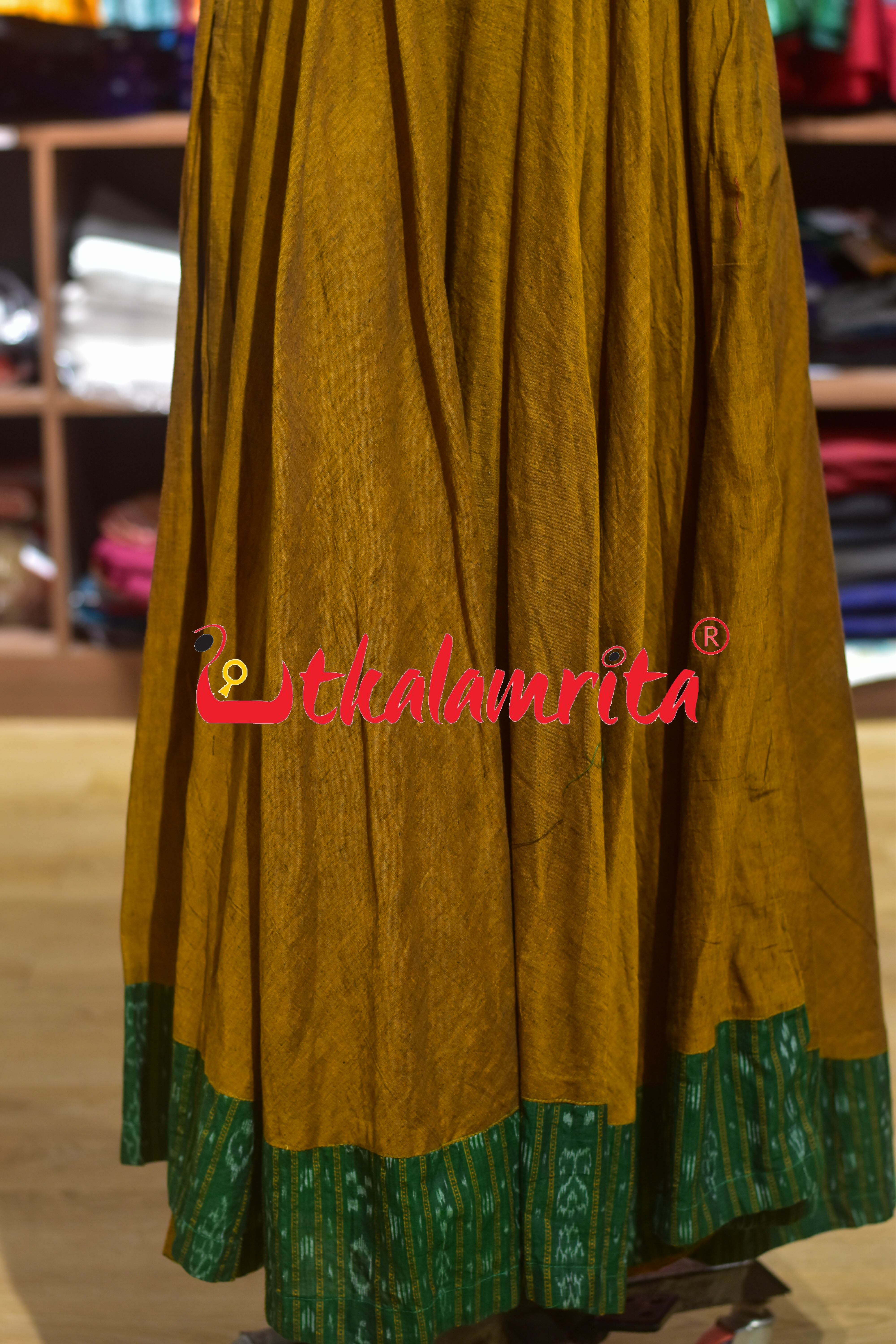 Golden & Green Ikat (Ladies Gown)