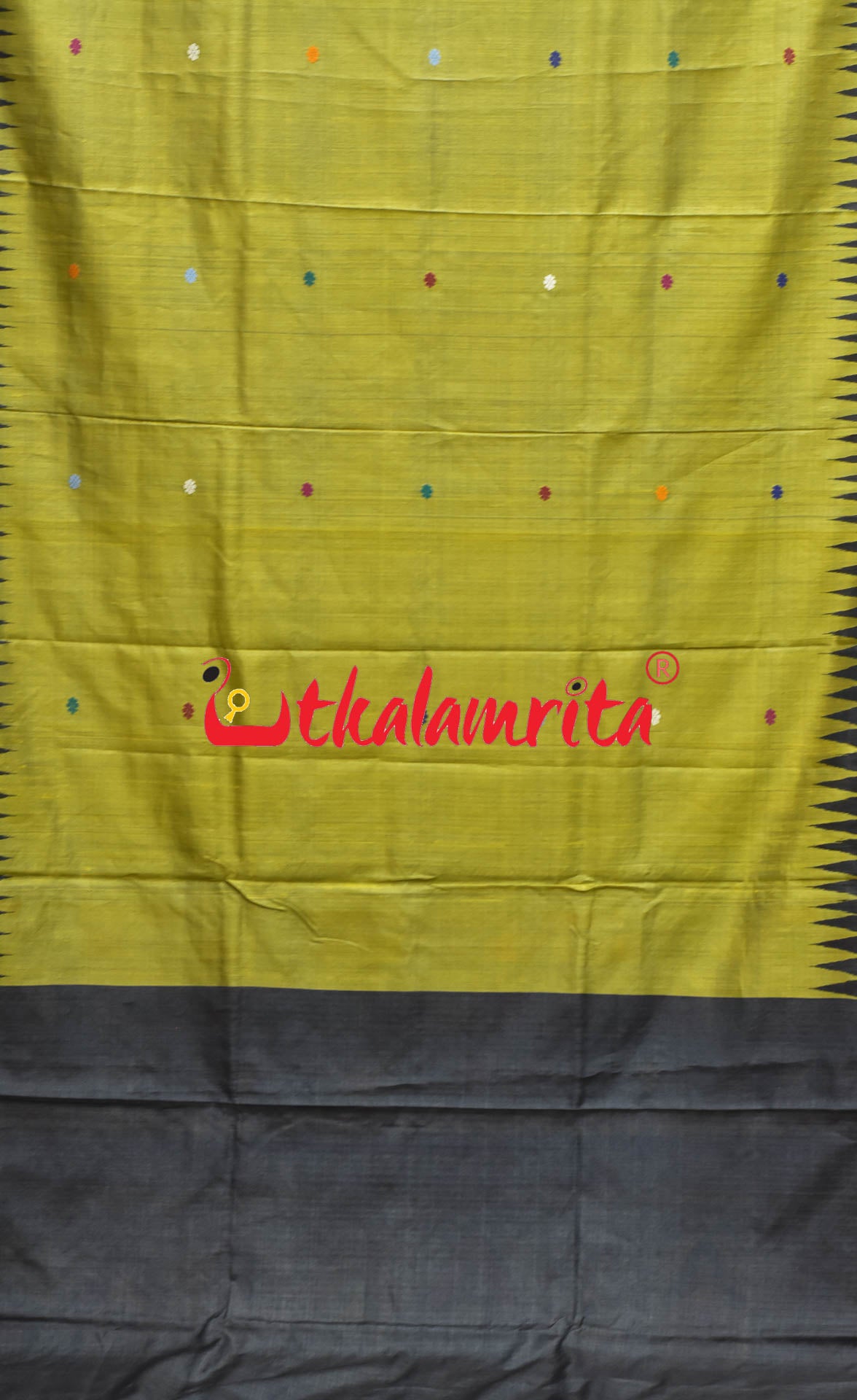 Dolabedi Citrine Yellow Gopalpur Tussar Saree