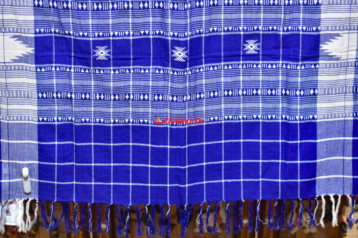 Blue White Lining Kotpad (Dupatta)
