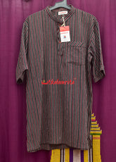 Black Coffee Lines Kotpad (Men's Half Kurta)