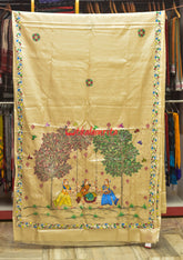 Raja Doli Theme Pattachitra Tussar Silk Saree