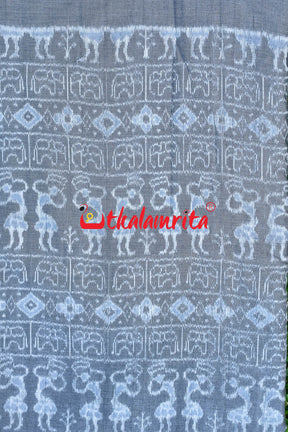 Grey Tribals Cotton (Fabric)