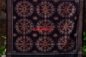 Rust Circle Tribals Khandua Cotton Saree