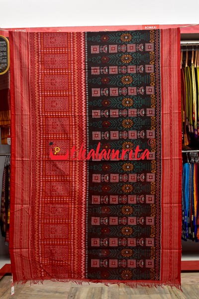 Half Half Bandha Pasapali Cotton Saree