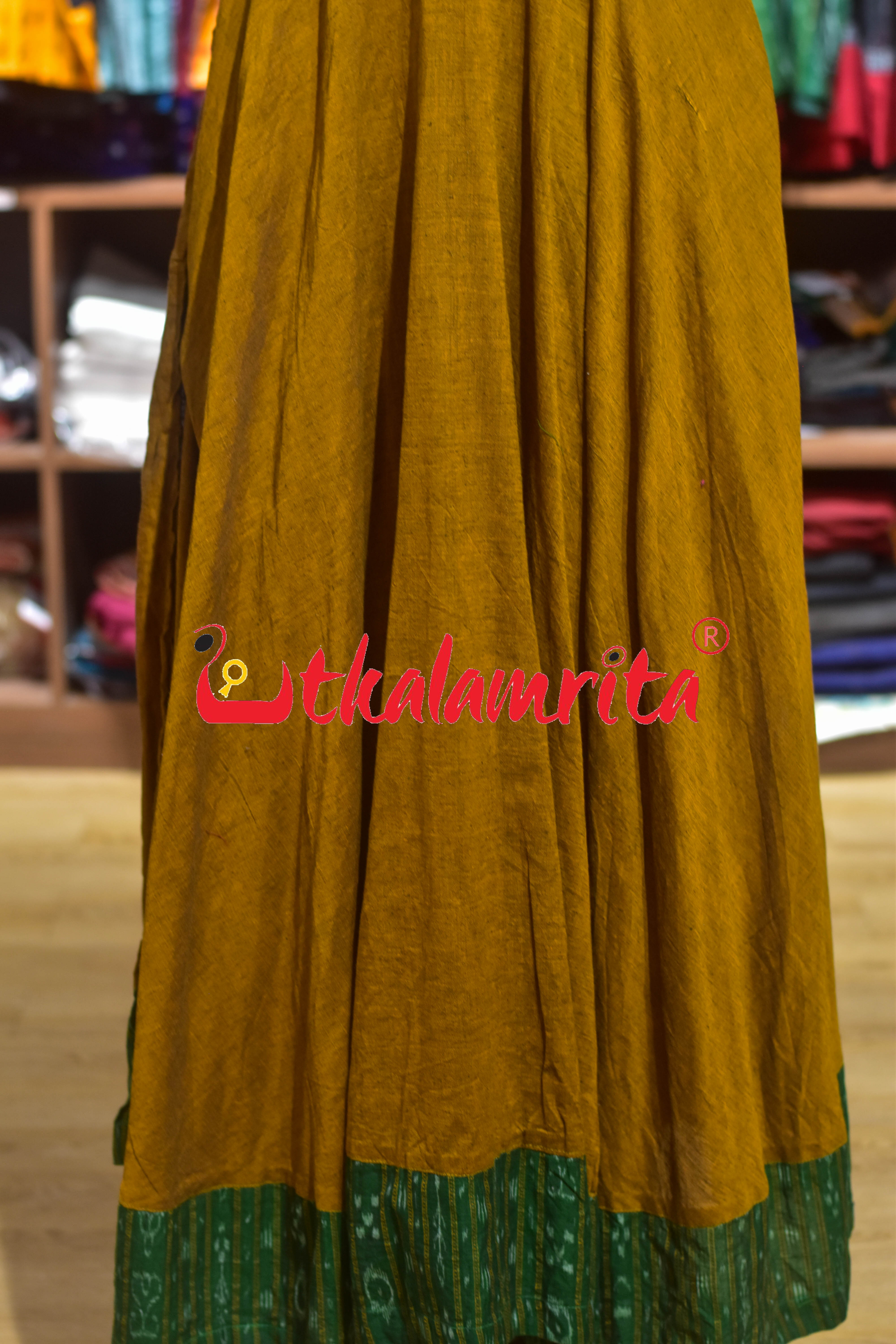 Golden & Green Ikat (Ladies Gown)
