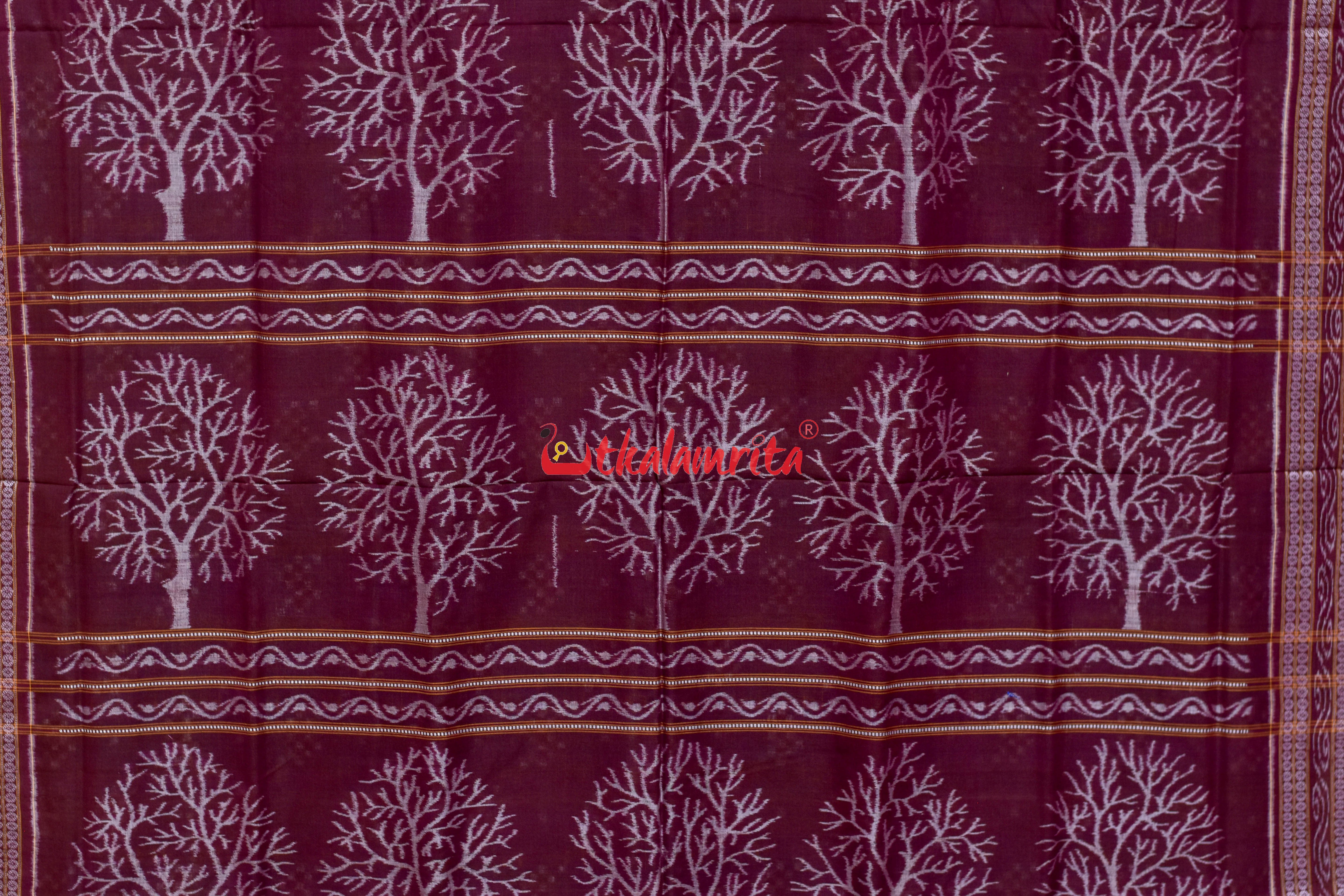 Deep Blue Check Pasapali Sambalpuri Cotton Saree