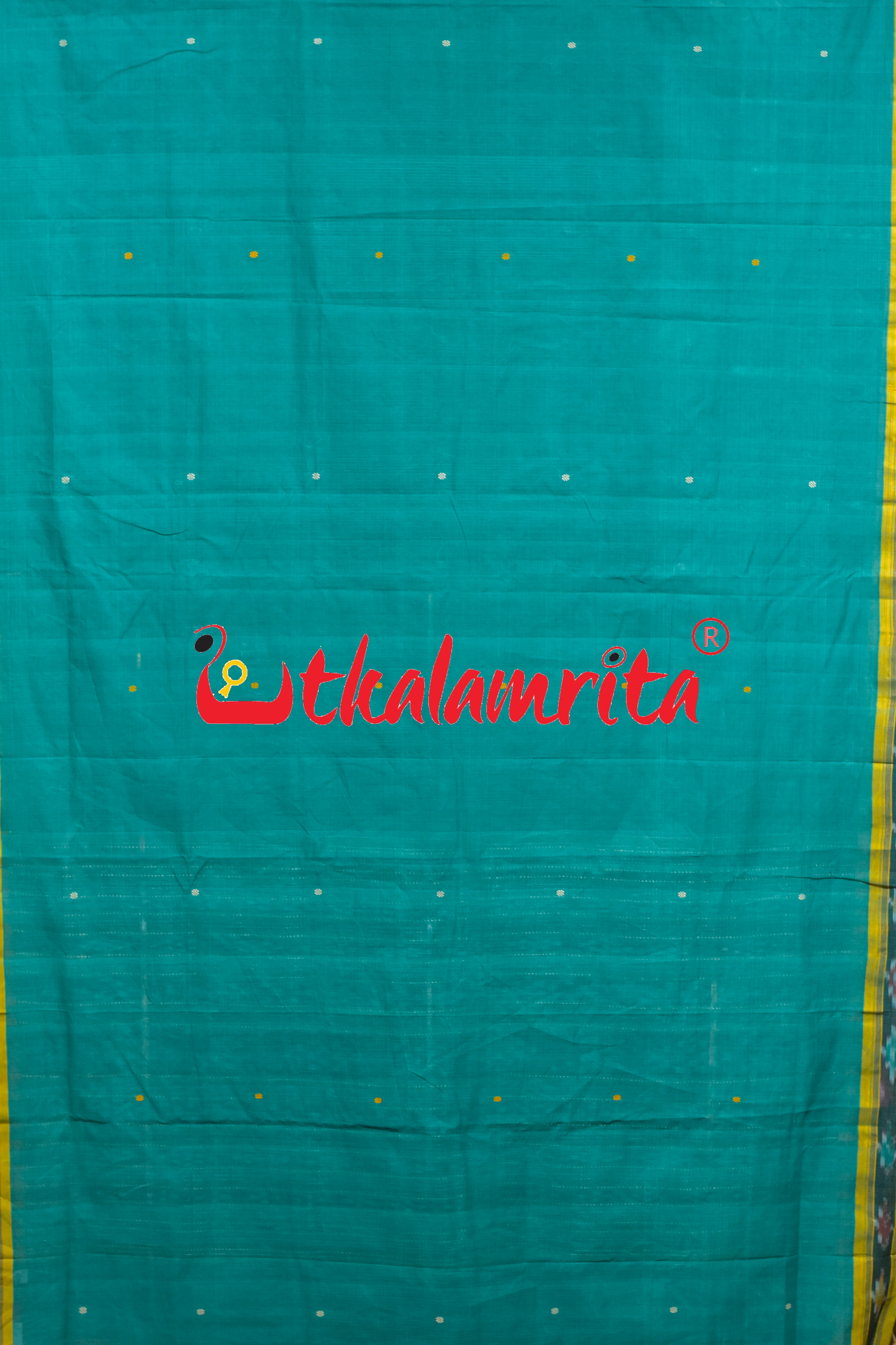 Green Single Buti Pittala Single Cotton Saree