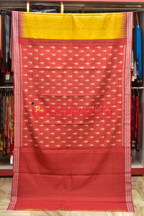 Yellow Ganga Jamuna Red Rani Gopalpur Tussar Silk Saree