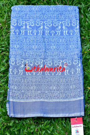 Light Blue Tribals Cotton (Fabric)