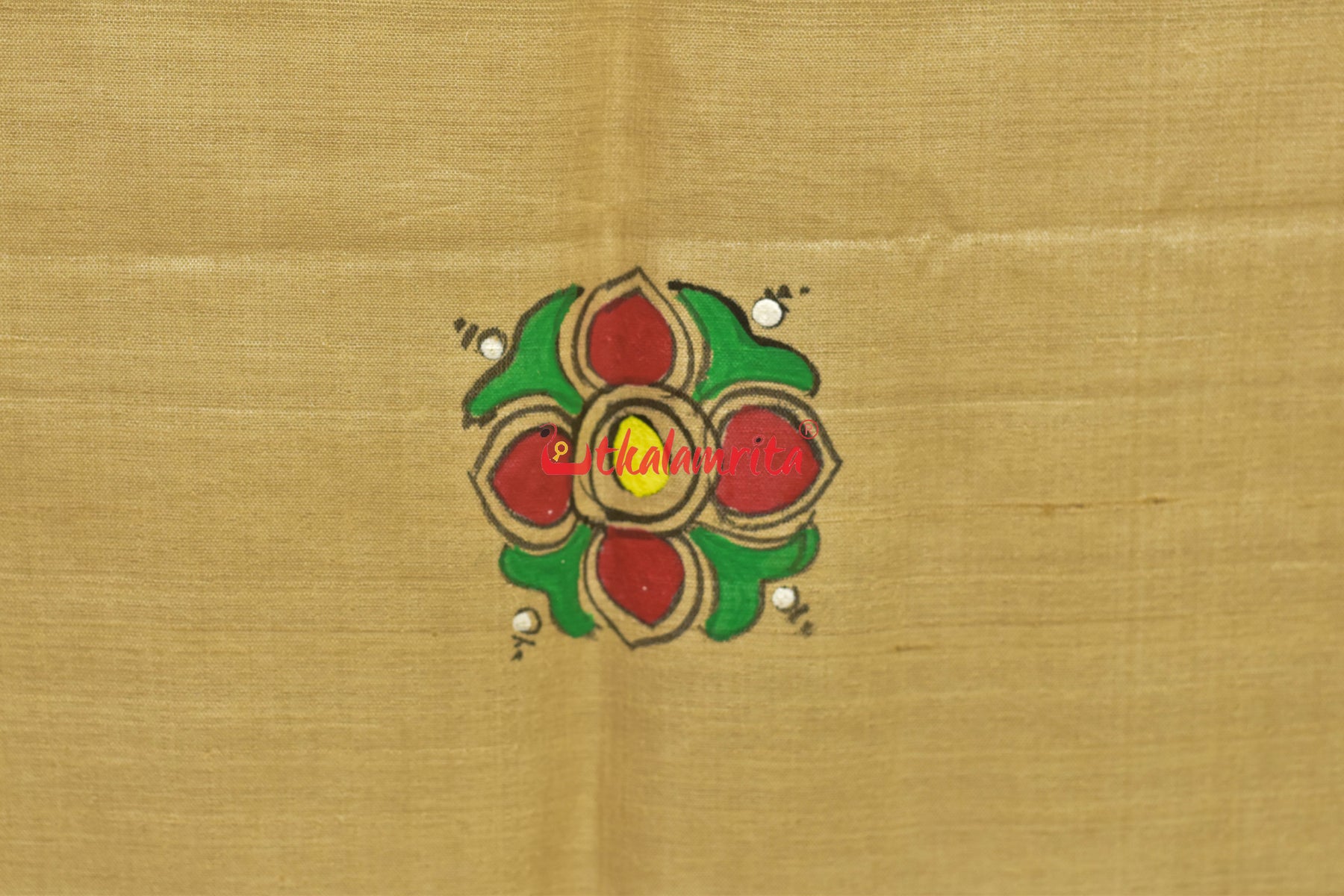 Sakuntala and Deer Pattachitra Tussar Silk Saree