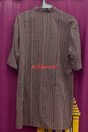 Black Coffee Lines Kotpad (Men's Half Kurta)