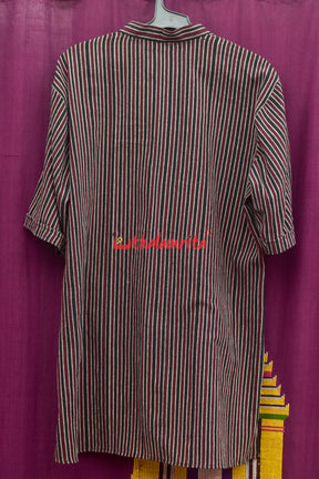 Black Coffee Lines Kotpad (Men's Half Kurta)