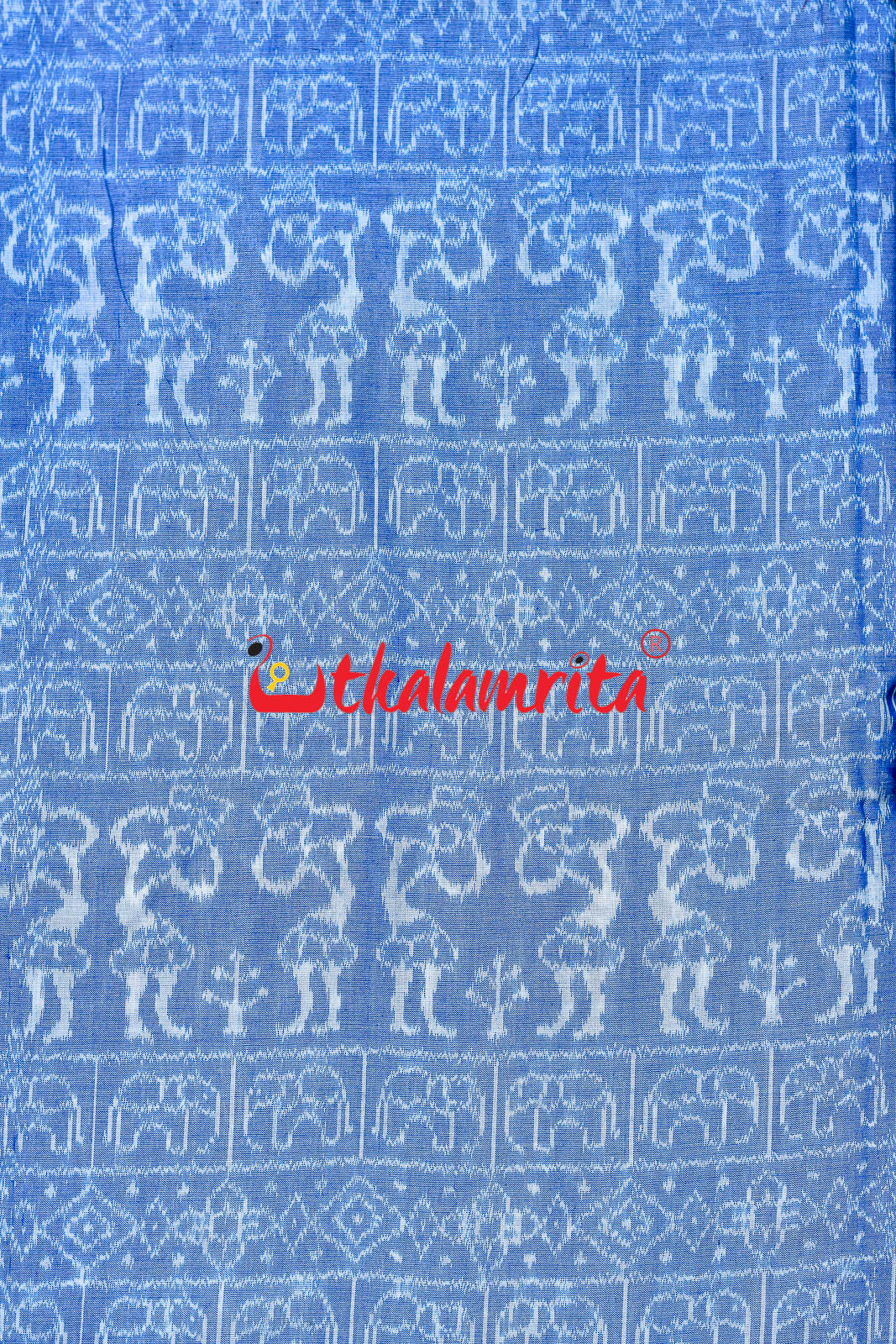 Light Blue Tribals Cotton (Fabric)