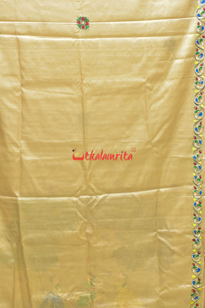 Raja Doli Theme Pattachitra Tussar Silk Saree