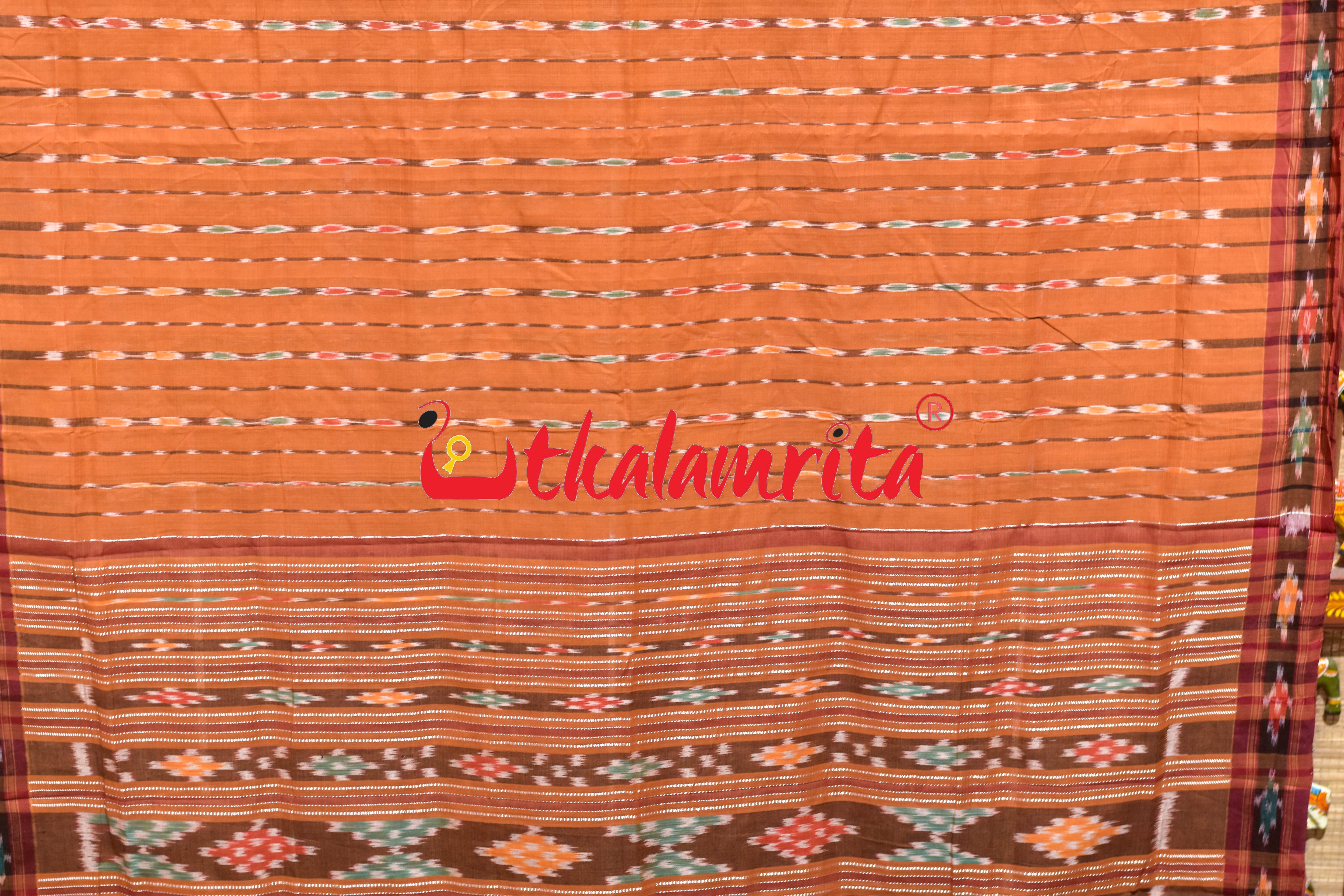 Brown Koli Maala Pittala Single Cotton Saree