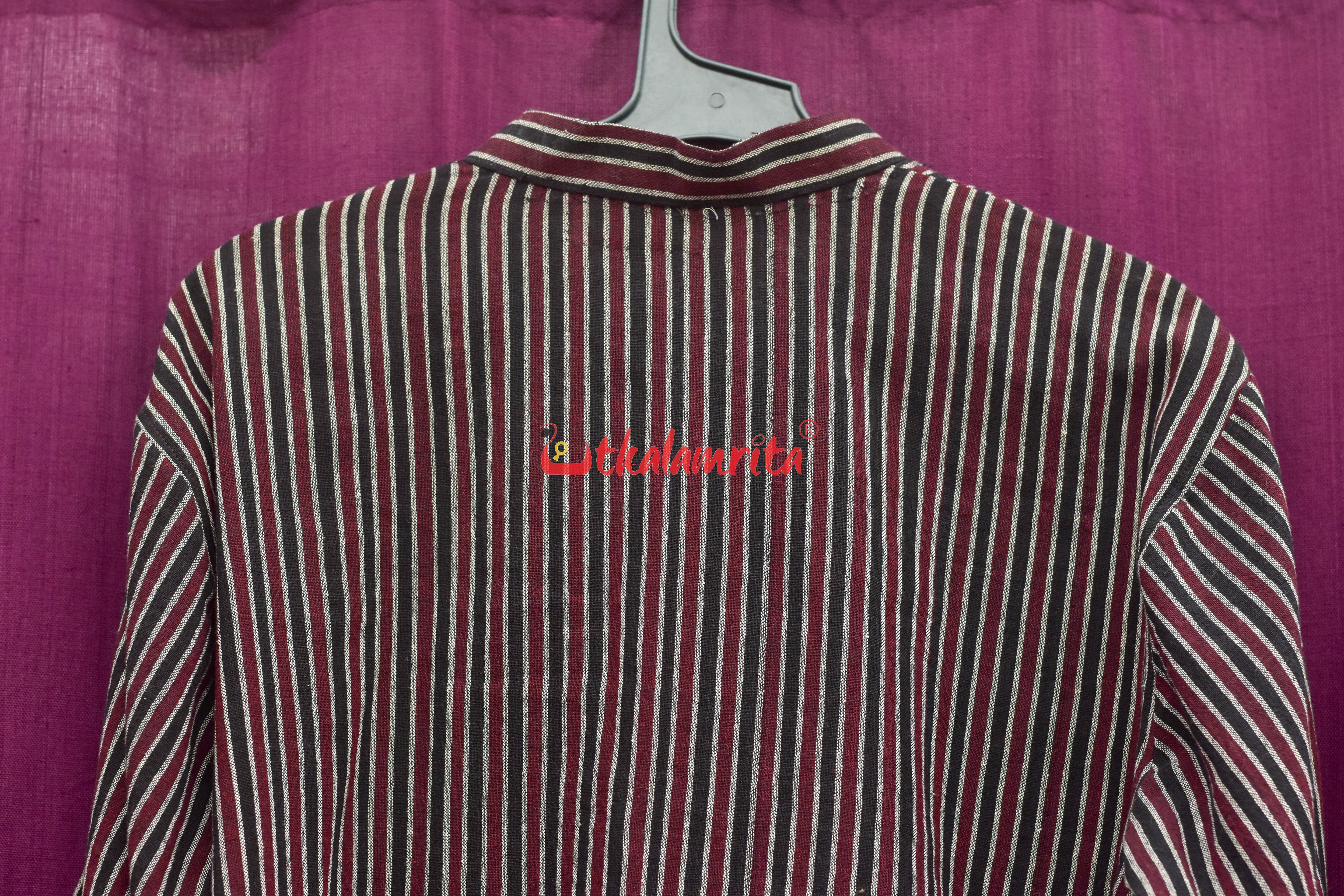 Black Coffee Lines Kotpad (Men's Half Kurta)