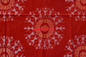 Rust Circle Tribals Khandua Cotton Saree