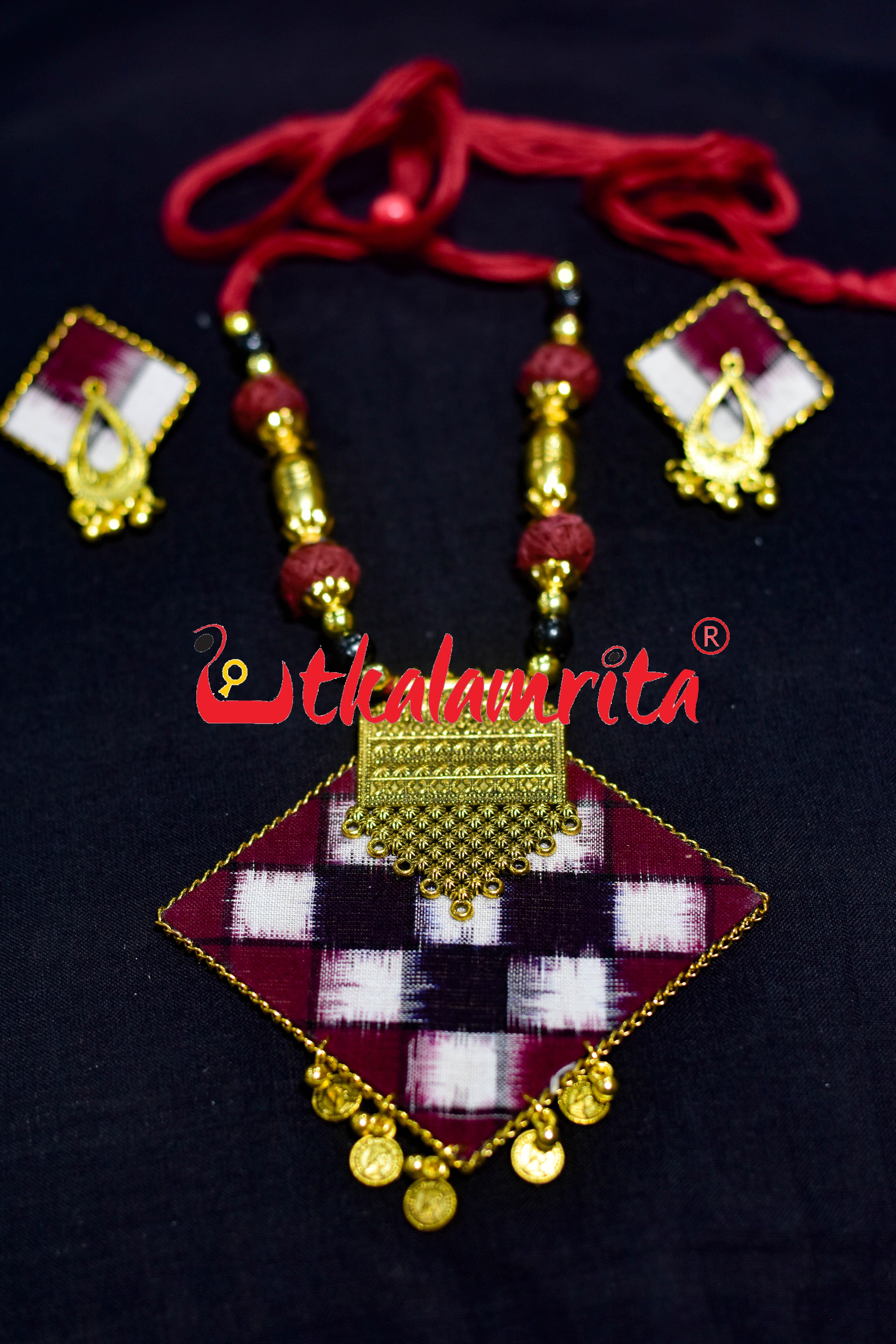 RBW Thikiri Pasapali Golden Big Necklace Set
