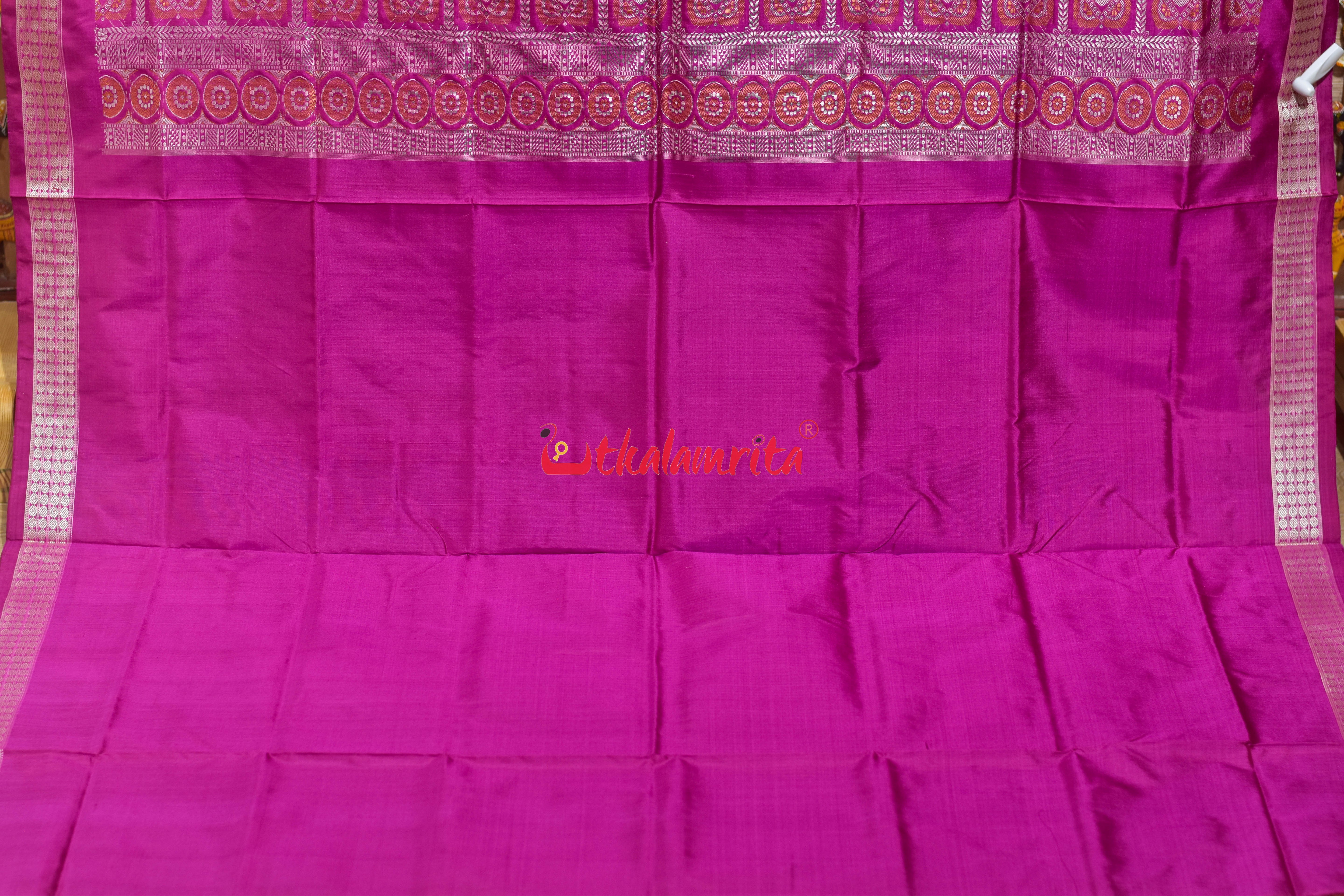 Apple Green Rani Box Tribal Bomkai Silk Saree