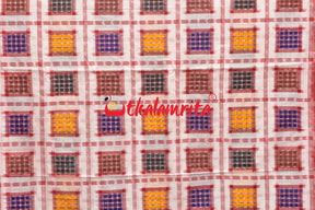 Aswini Red Border Sambalpuri Cotton Saree