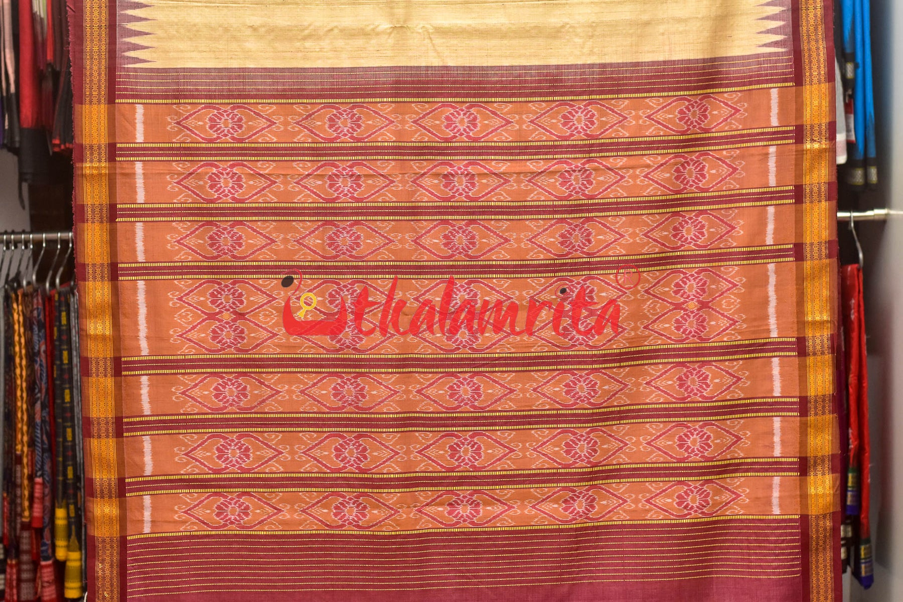 Natural Body Rudraksha Border Gopalpur Tussar Saree