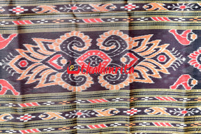 Maroon Hati With Checks Khandua Silk