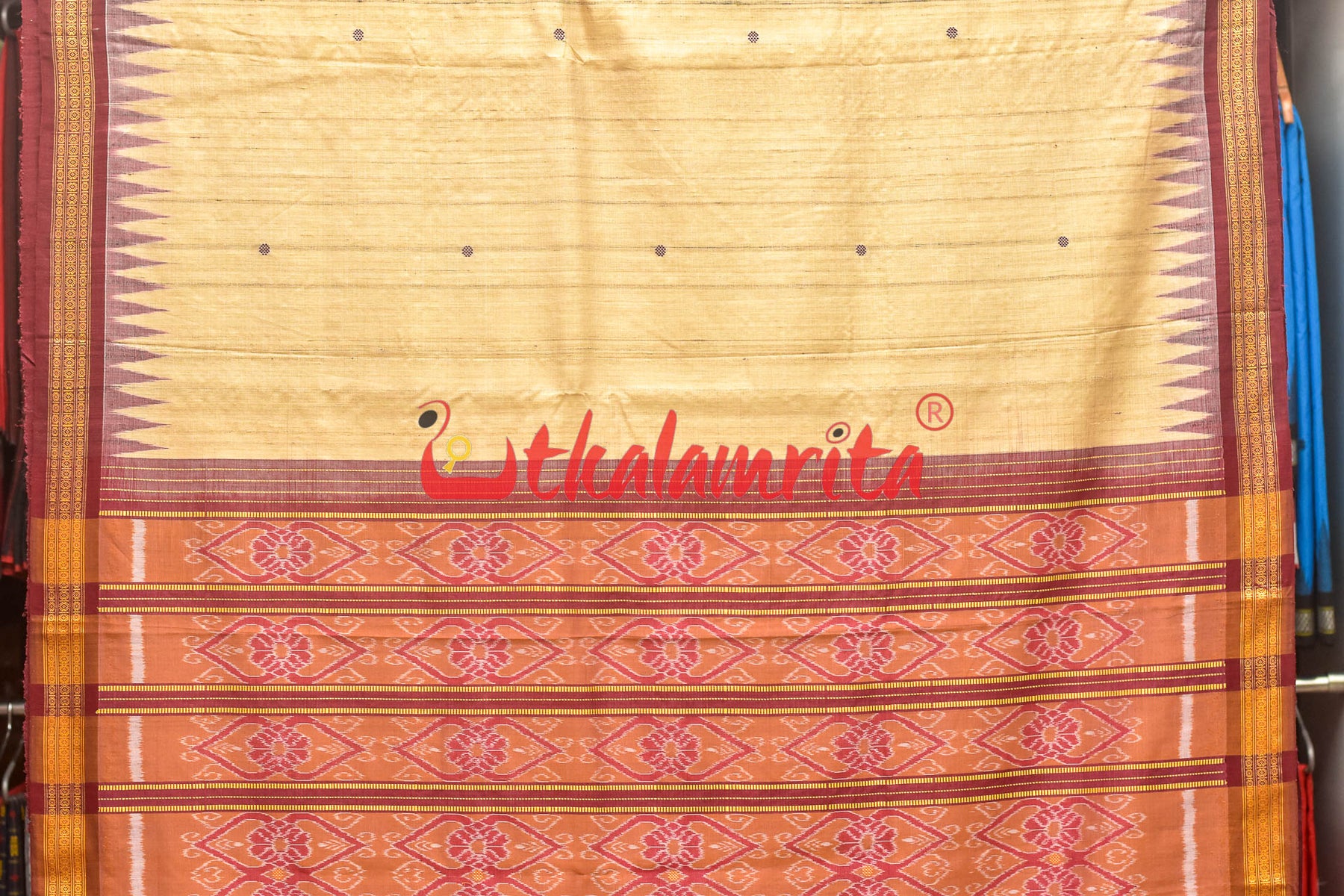 Natural Body Rudraksha Border Gopalpur Tussar Saree