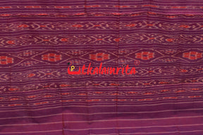 Red Blue Body Bandha Khandua Cotton Saree