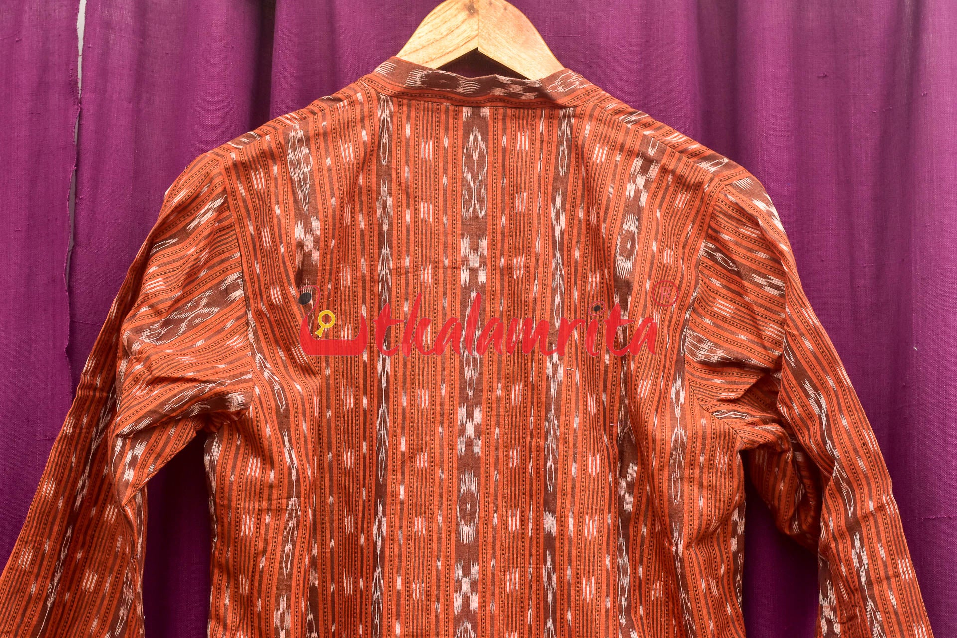 Rust Ikat Cotton (Ladies' Kurta)