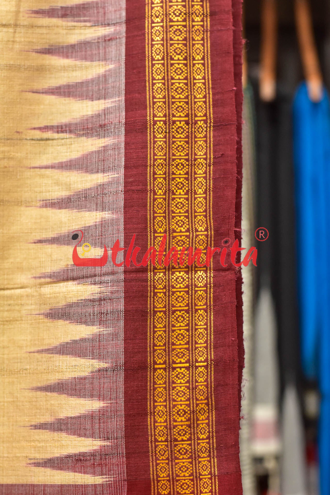 Natural Body Rudraksha Border Gopalpur Tussar Saree