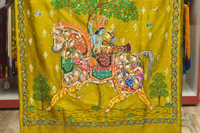 Kandarpa Ghoda Pattachitra Silk Saree