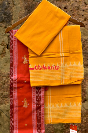 Red Yellow Doll Bomkai Dress Set