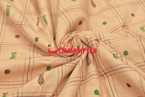 Cream Fish Buti Cotton (Fabric)