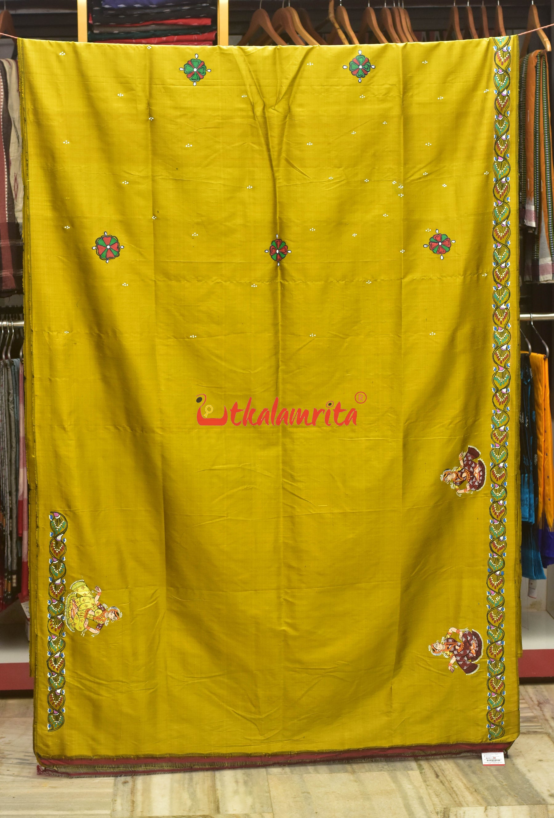 Kandarpa Ghoda Pattachitra Silk Saree