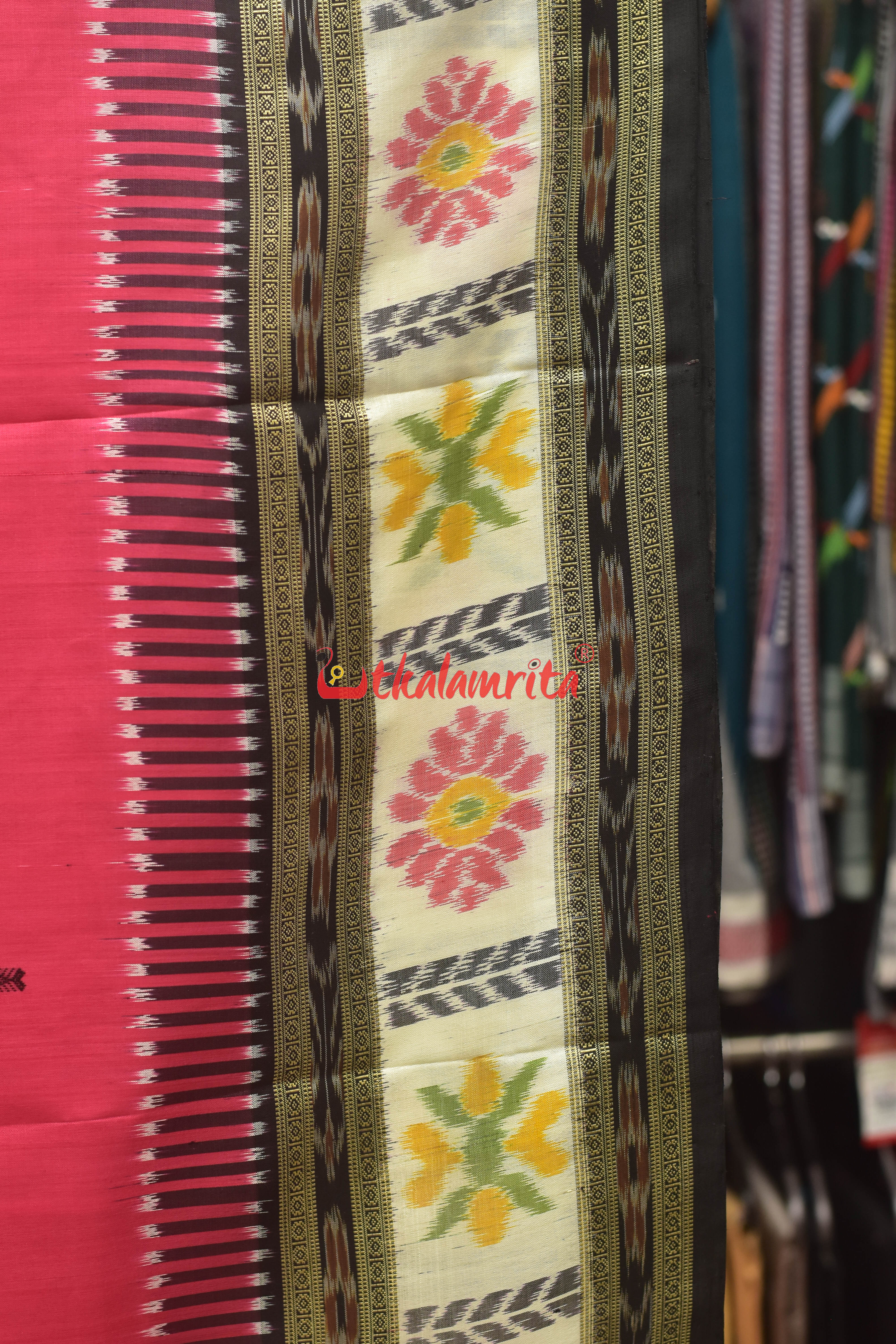 Pink Fish Buti Kathifera Silk Saree