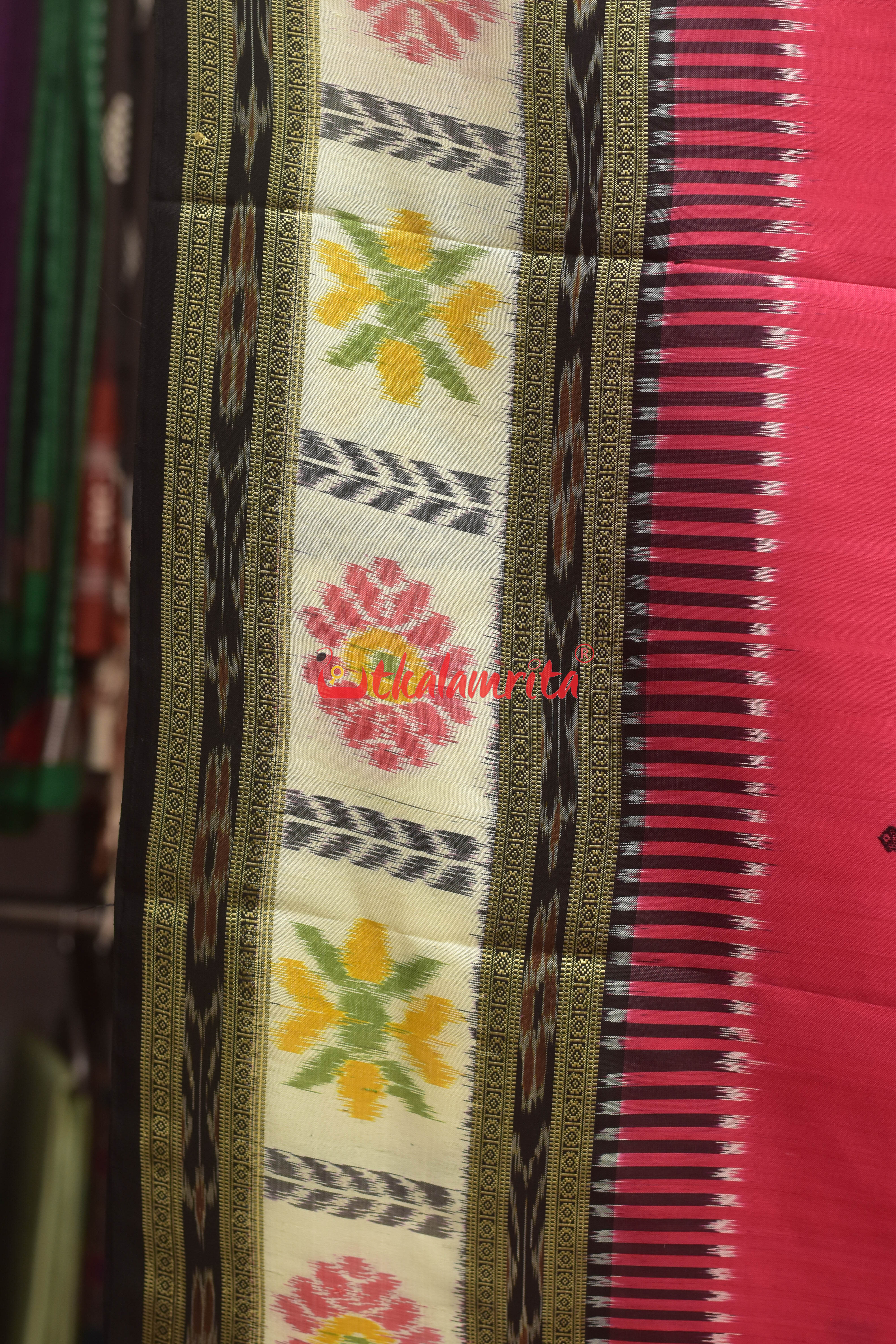 Pink Fish Buti Kathifera Silk Saree