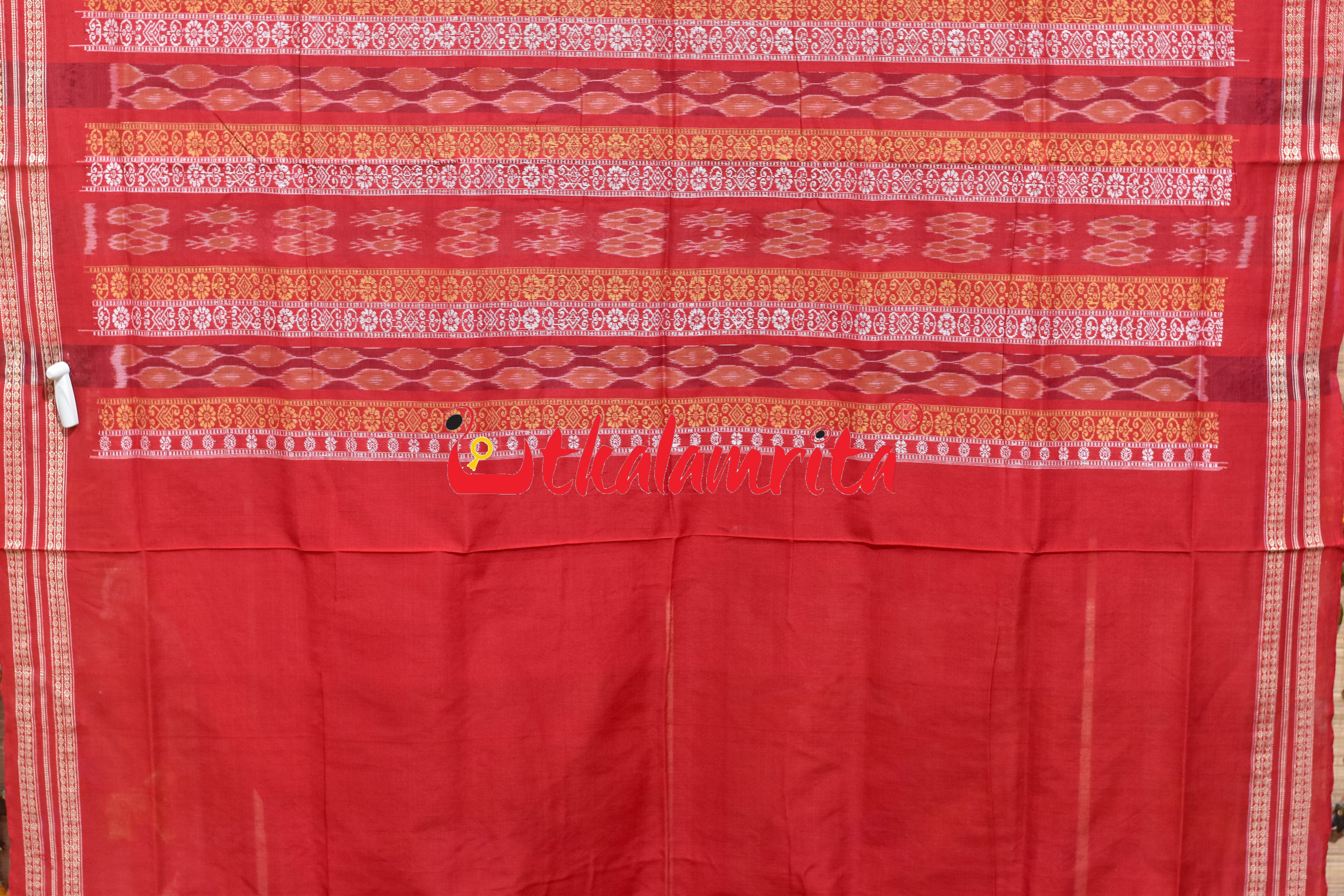Pink Padam Bomkai Cotton Saree