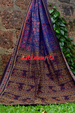 Blue Jungle Sambalpuri Bandha Cotton Saree