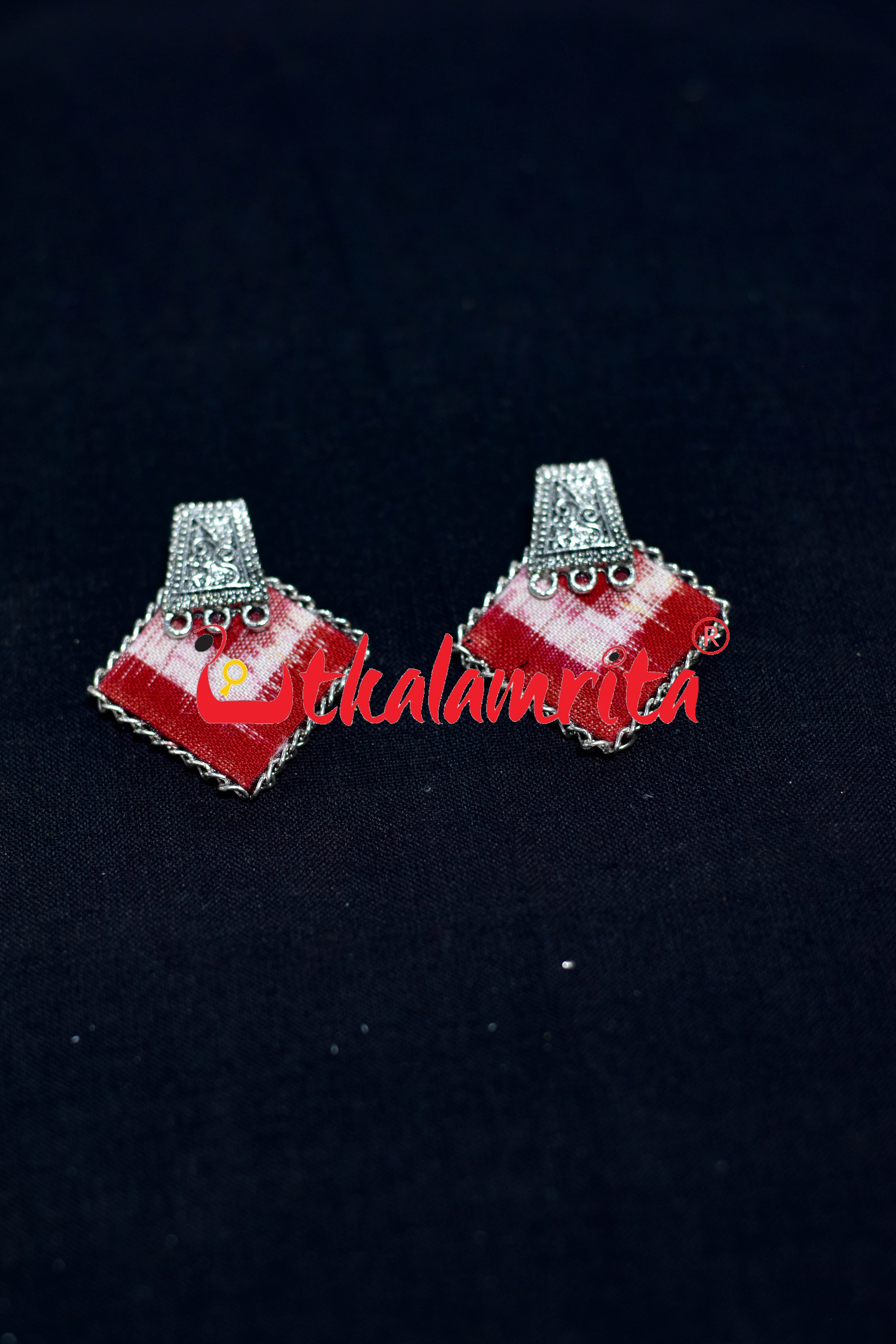 Single Pasapali Red Silver Necklace Set