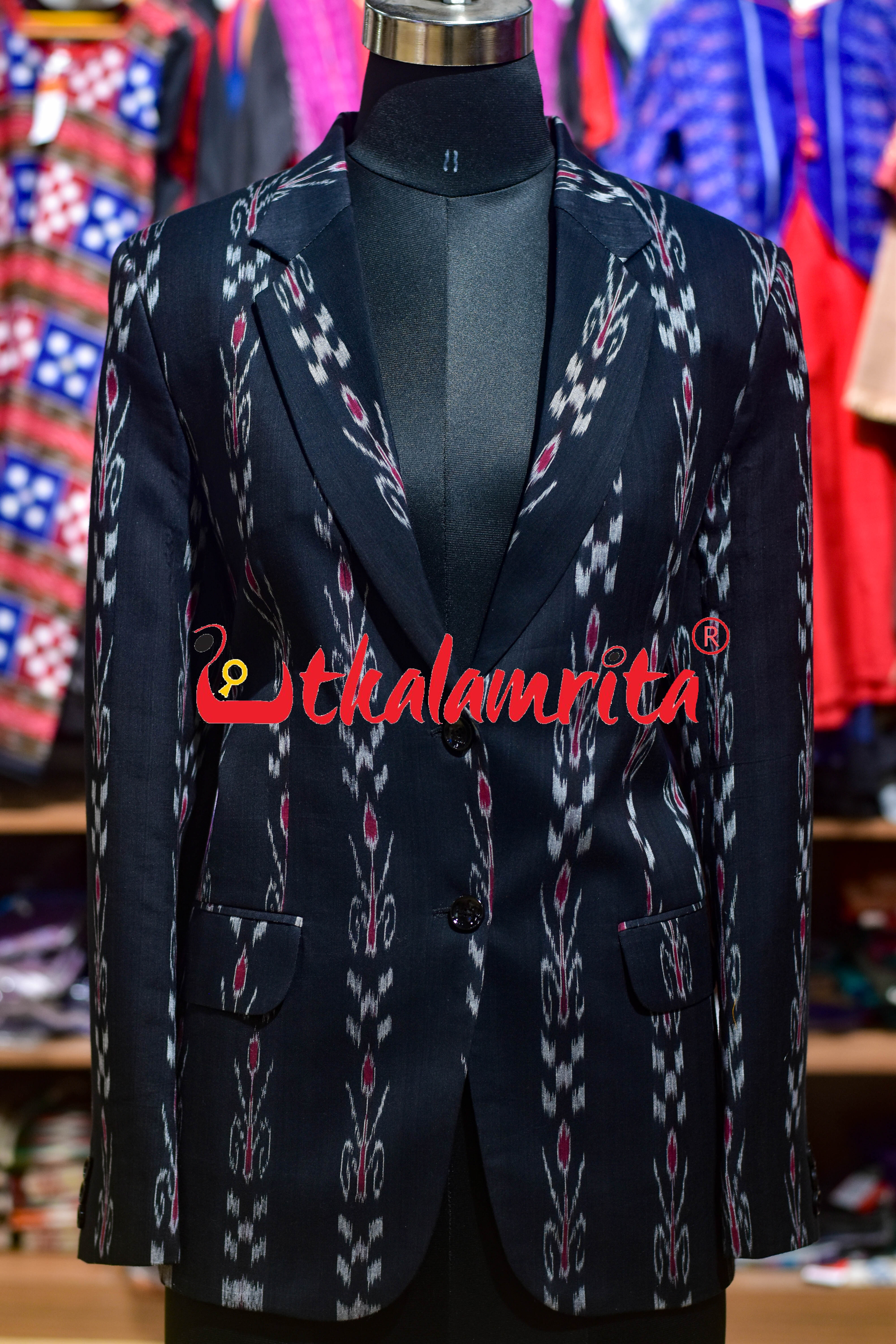 Black Pasapali and Kadha (Ladies' Blazer)