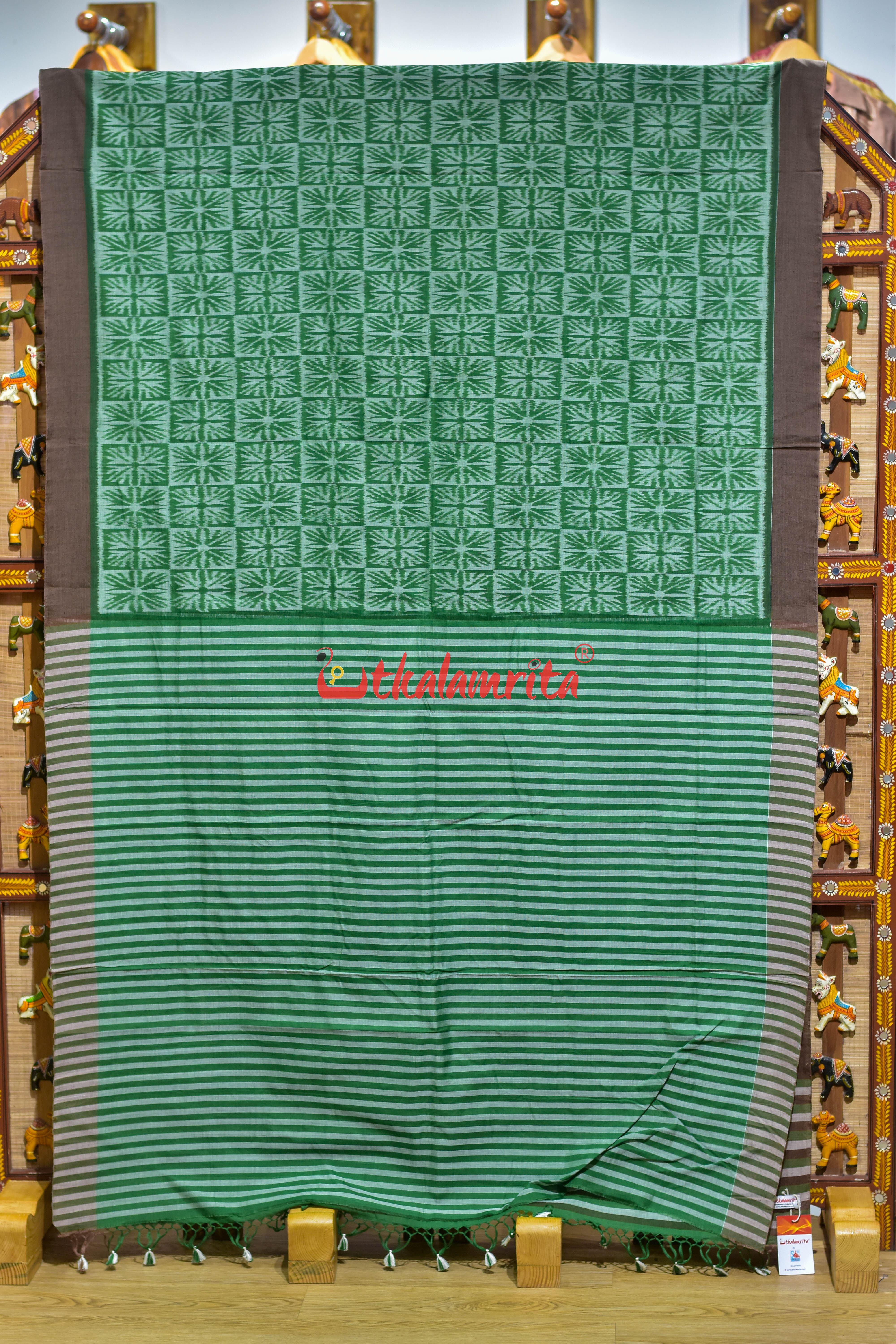 Clover Leaf Khandua Ikat Cotton Saree