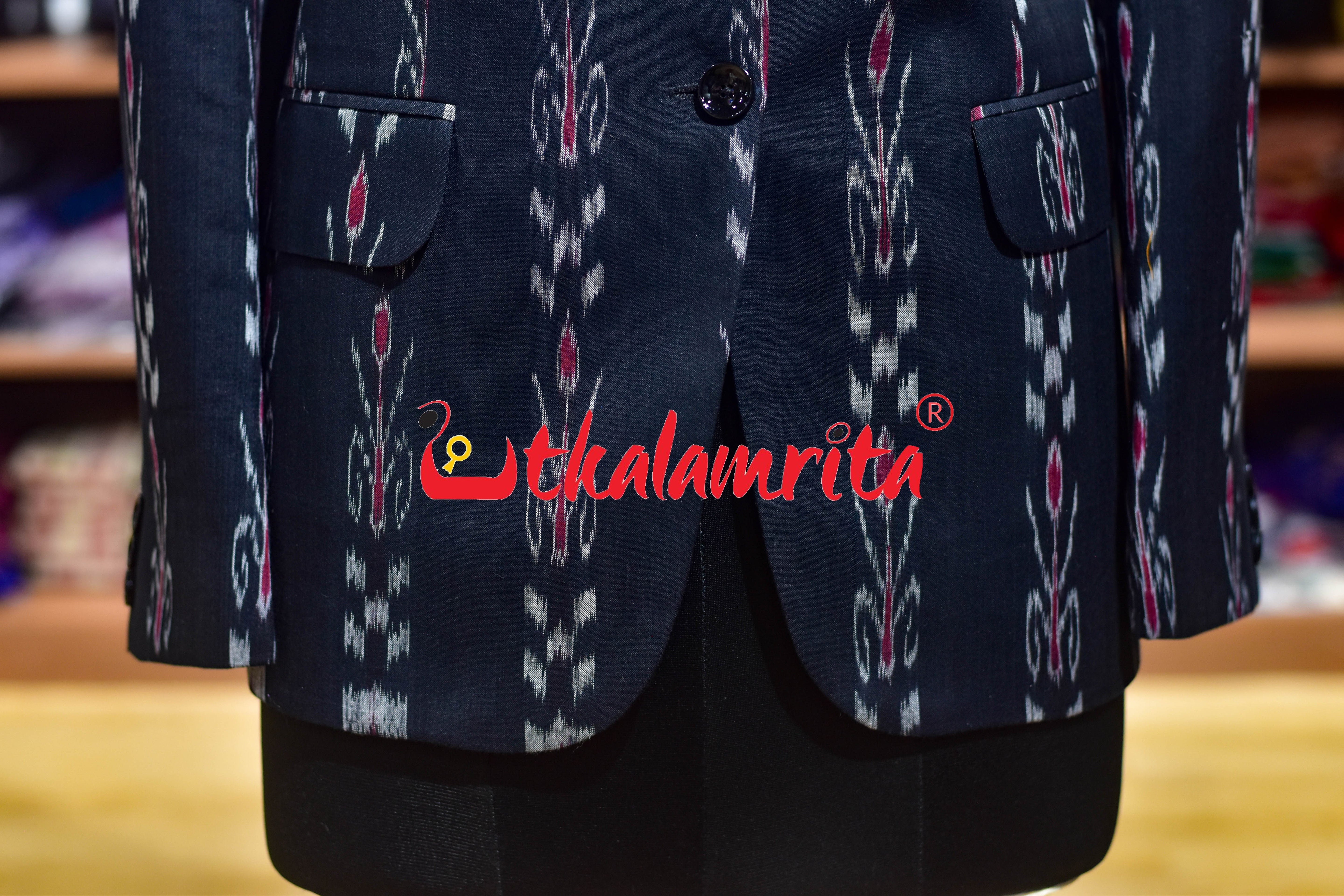 Black Pasapali and Kadha (Ladies' Blazer)