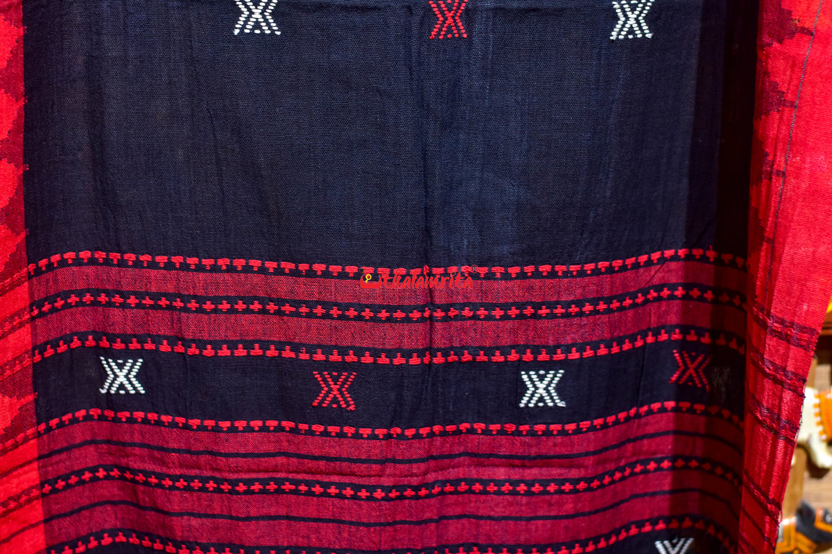 Black Red Border Kotpad (Dupatta)
