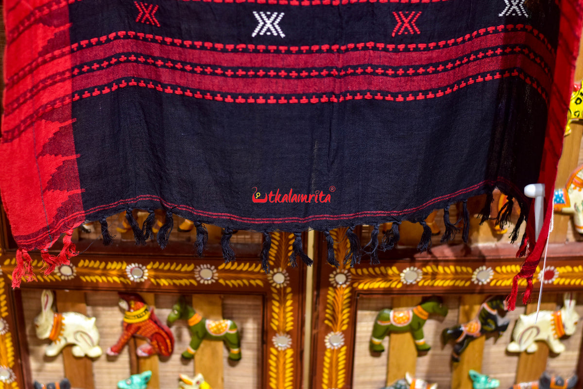 Black Red Border Kotpad (Dupatta)